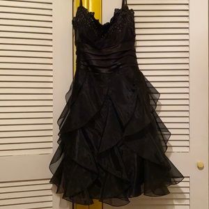 Black Strapless Prom Dress